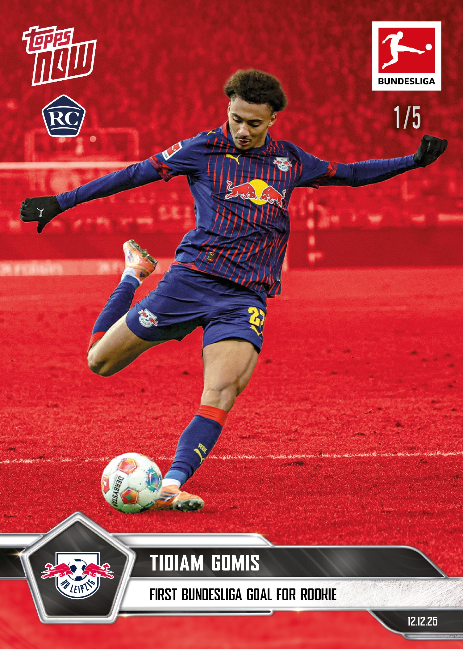 Tidiam Gomis - 2025-26 Bundesliga Topps NOW - Card 78 - PR: 586 - Image 3