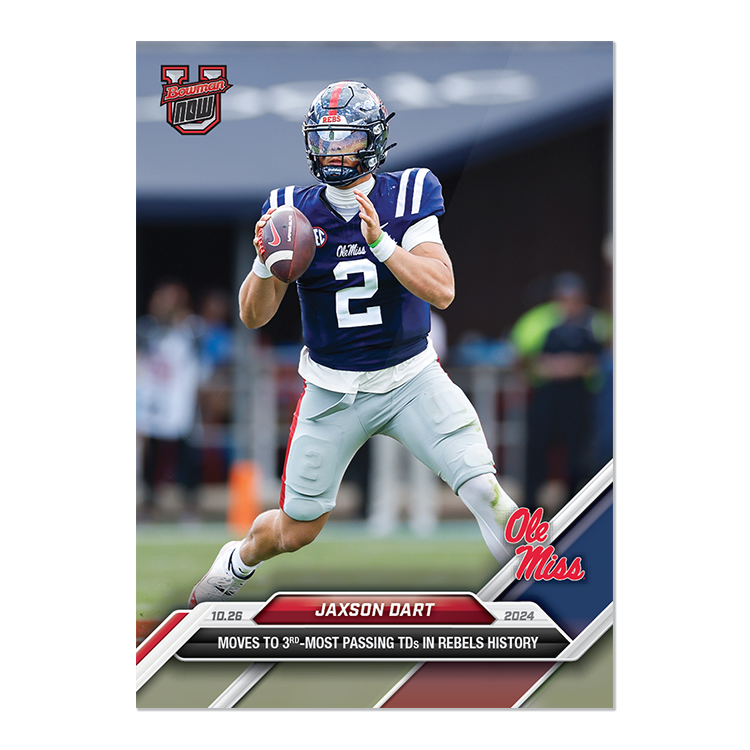 Jaxson Dart - 2024 Bowman U NOW Football Card 32 - PR: 307
