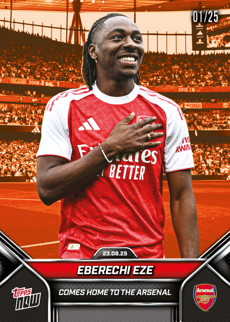 Eberechi Eze - 2025 Arsenal FC Topps NOW - Card 3 - PR: 1171 - Image 5