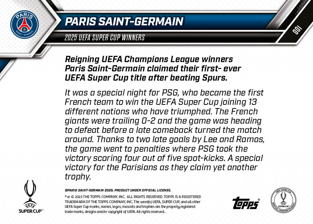 Paris Saint-Germain - 2025-26 UCL Topps NOW Card 1 - PR: 773 - Image 7