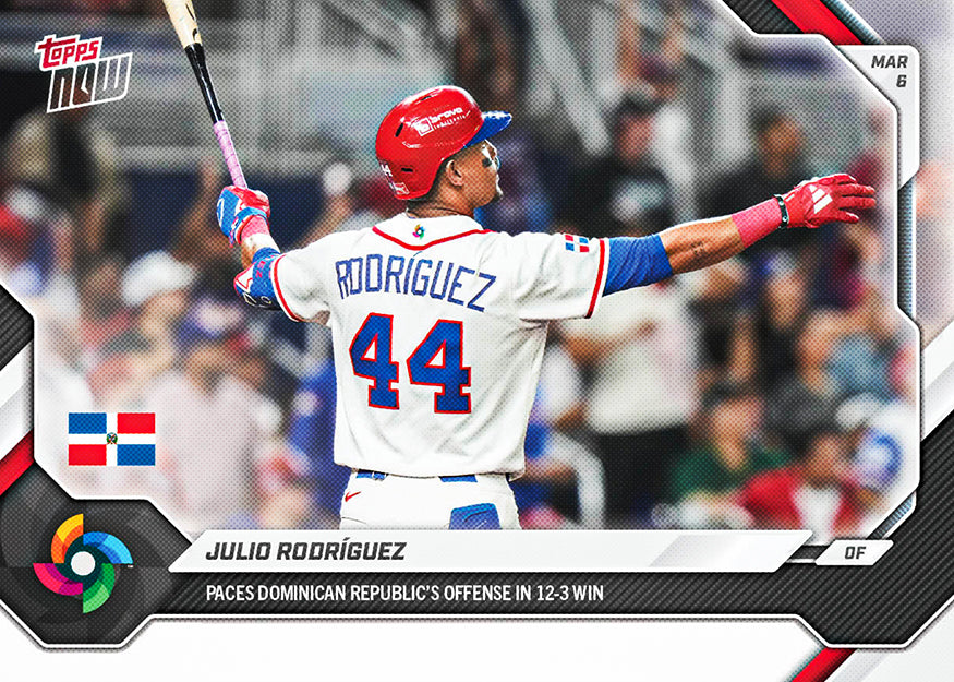 Julio Rodríguez - 2026 World Baseball Classic Topps NOW - Card 7 - PR: 1234