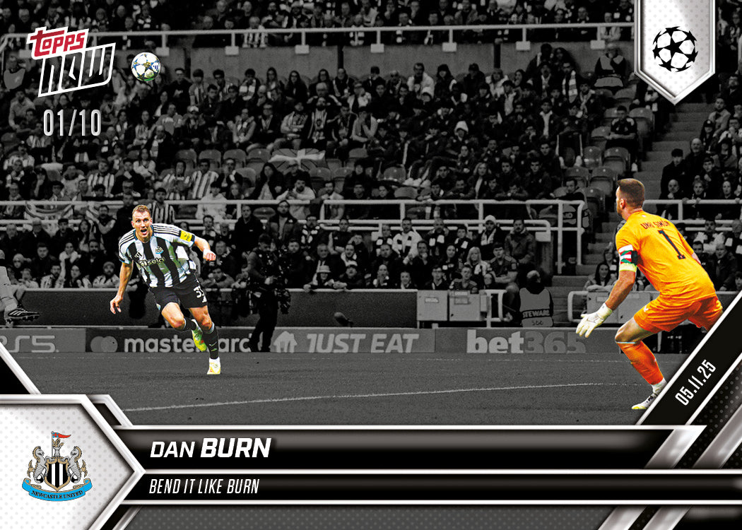 Dan Burn - 2025-26 UCL Topps NOW - Card 47 - PR: 251 - Image 4