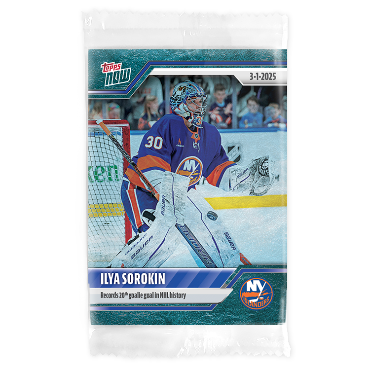 Ilya Sorokin - 2024-25 NHL Topps NOW - Sticker # 122 Pack - PR: 230 - Image 3