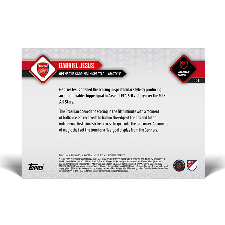 Opens the scoring in spectacular style - ARSENAL TOPPS NOW Card #004 - PR: 170 - Image 2