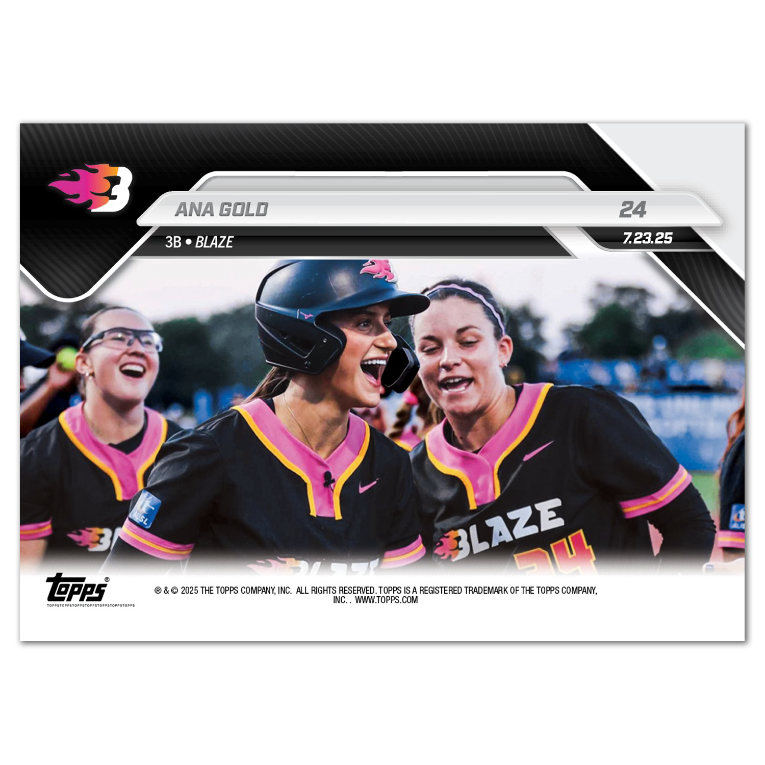 Ana Gold - 2025 AUSL Topps NOW - Card 24 - LOOK FOR AUTOS - PR: 1342 - Image 3