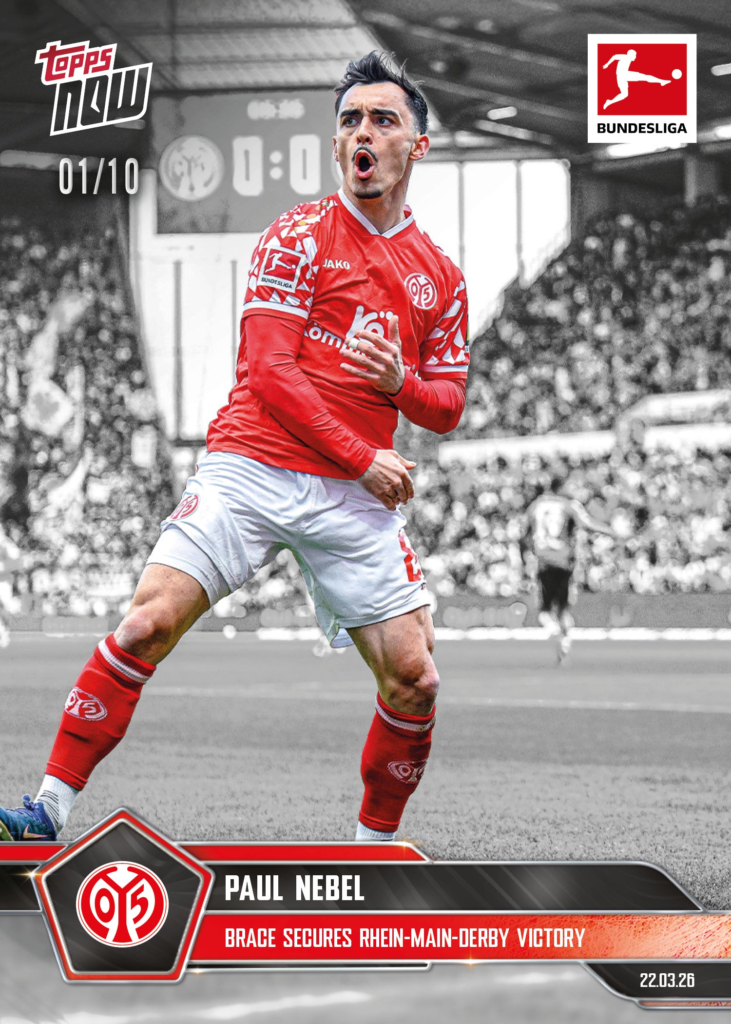 Paul Nebel - 2025-26 Bundesliga Topps NOW - Card 154 - PR: 114 - Image 4