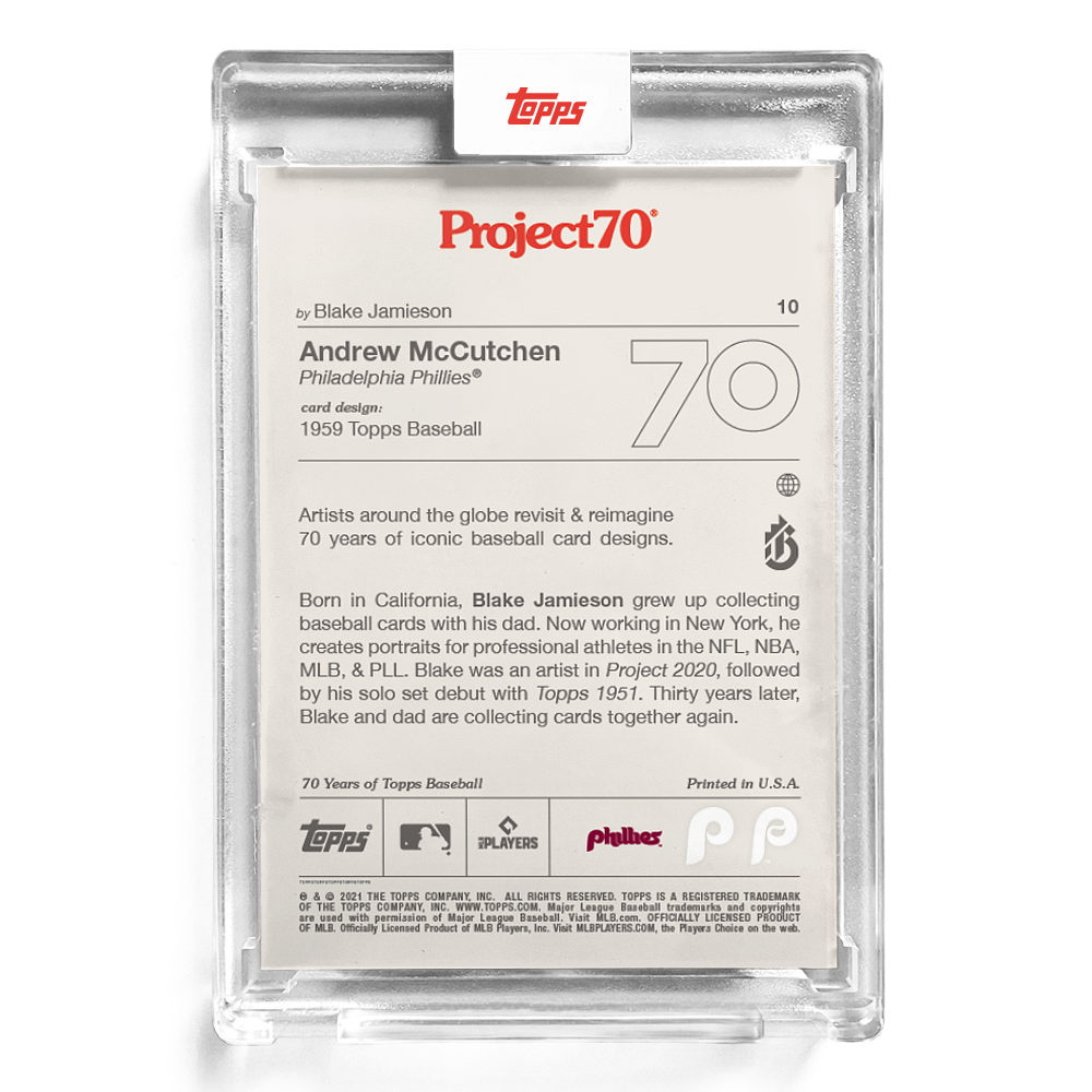 Topps Project70 Card 10 - 1959 Andrew McCutchen by Blake Jamieson - Print Run: 3860 - Image 4