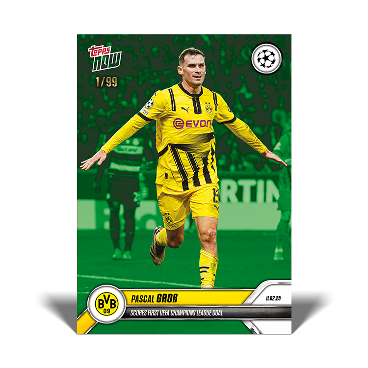 Pascal Groß - Scores first UEFA Champions League goal - 24/25 UCL Topps NOW Card 97 - PR: 132 - Image 5