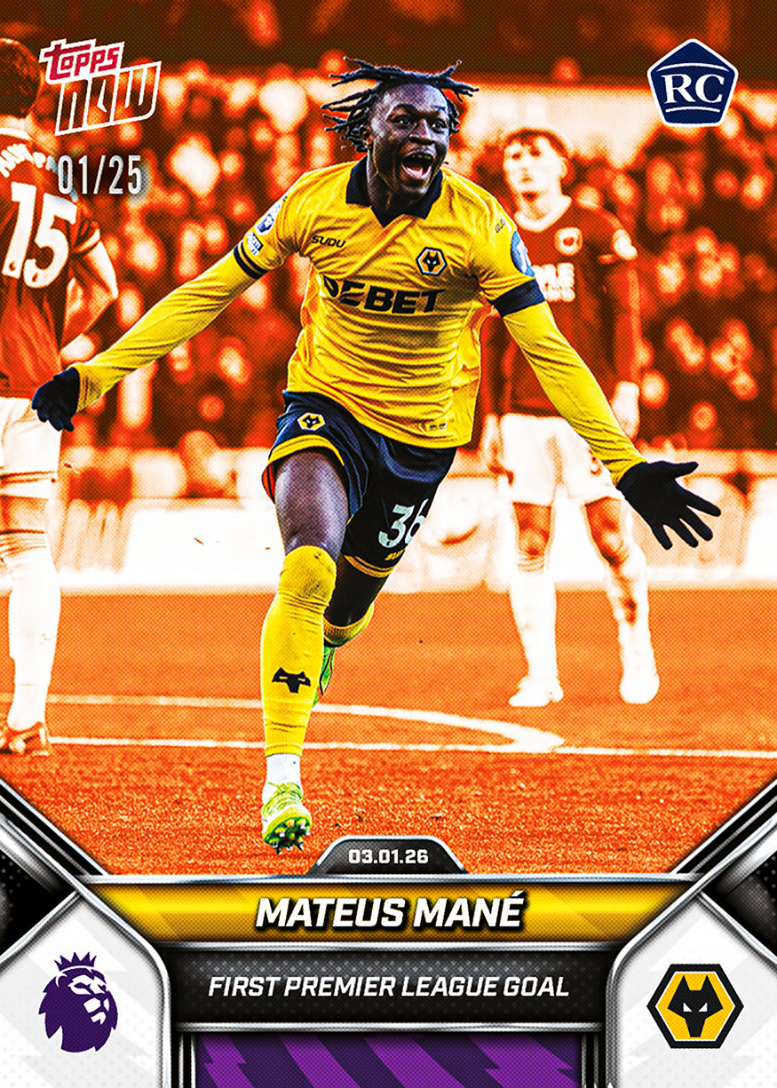 Mateus Mané - 2025-26 Premier League Topps NOW - Card 102 - PR: 2001 - Image 5