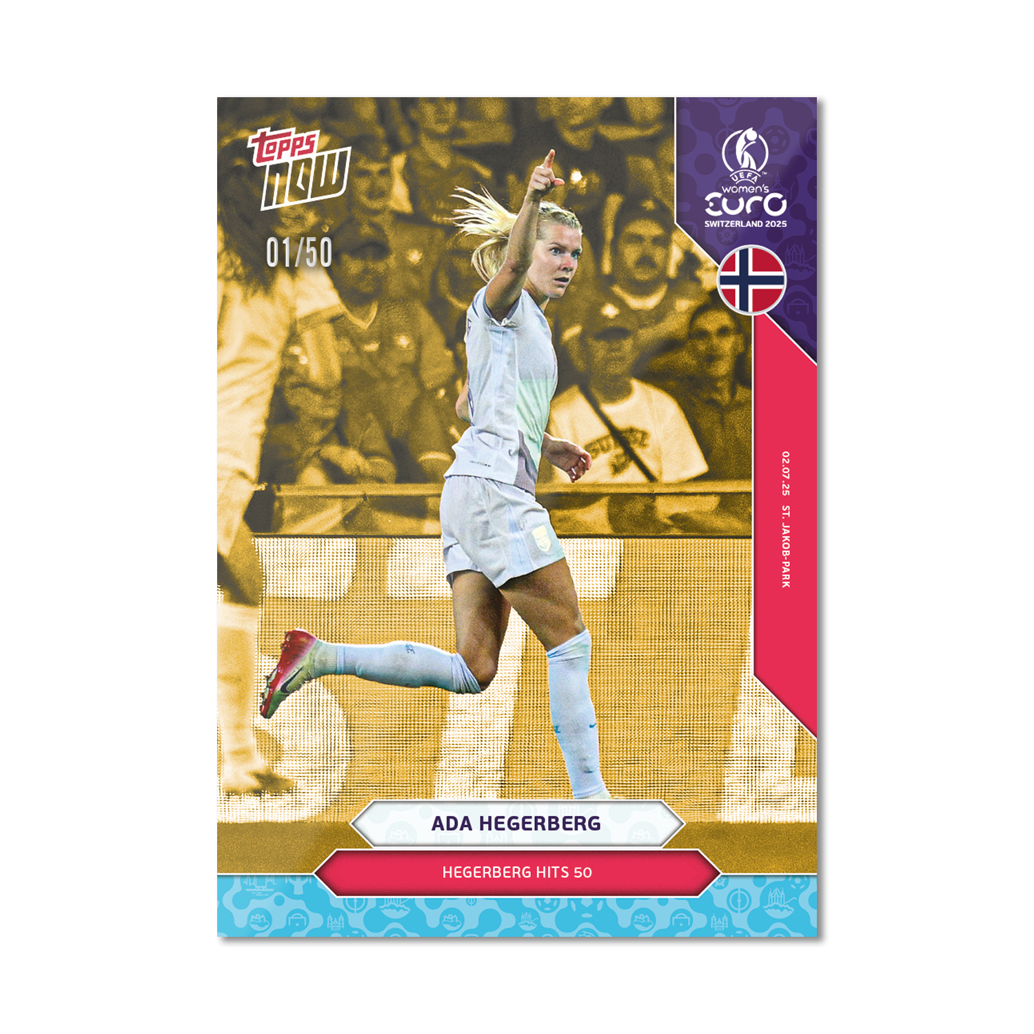 Ada Hegerberg - UEFA Women’s EURO 2025™ Topps NOW - Card 2 - PR: 248 - Image 6