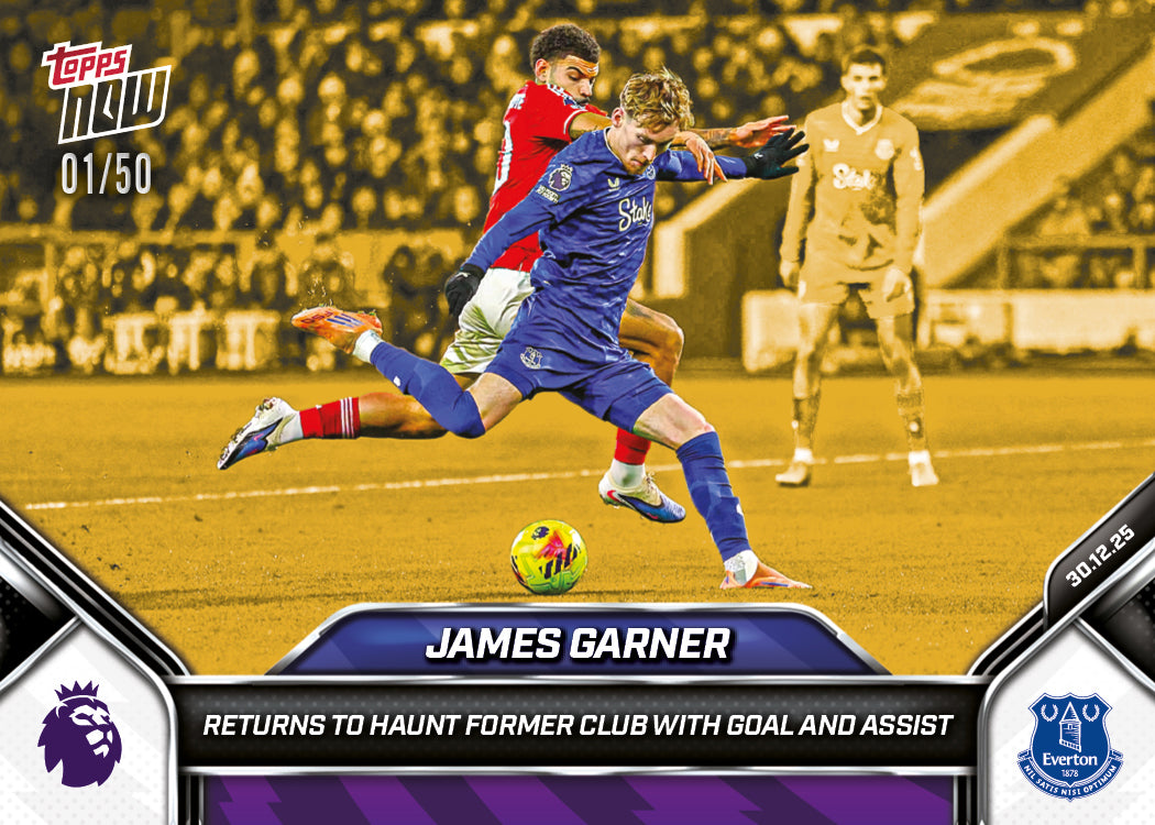 James Garner - 2025-26 Premier League Topps NOW - Card 94 - PR: 186 - Image 6