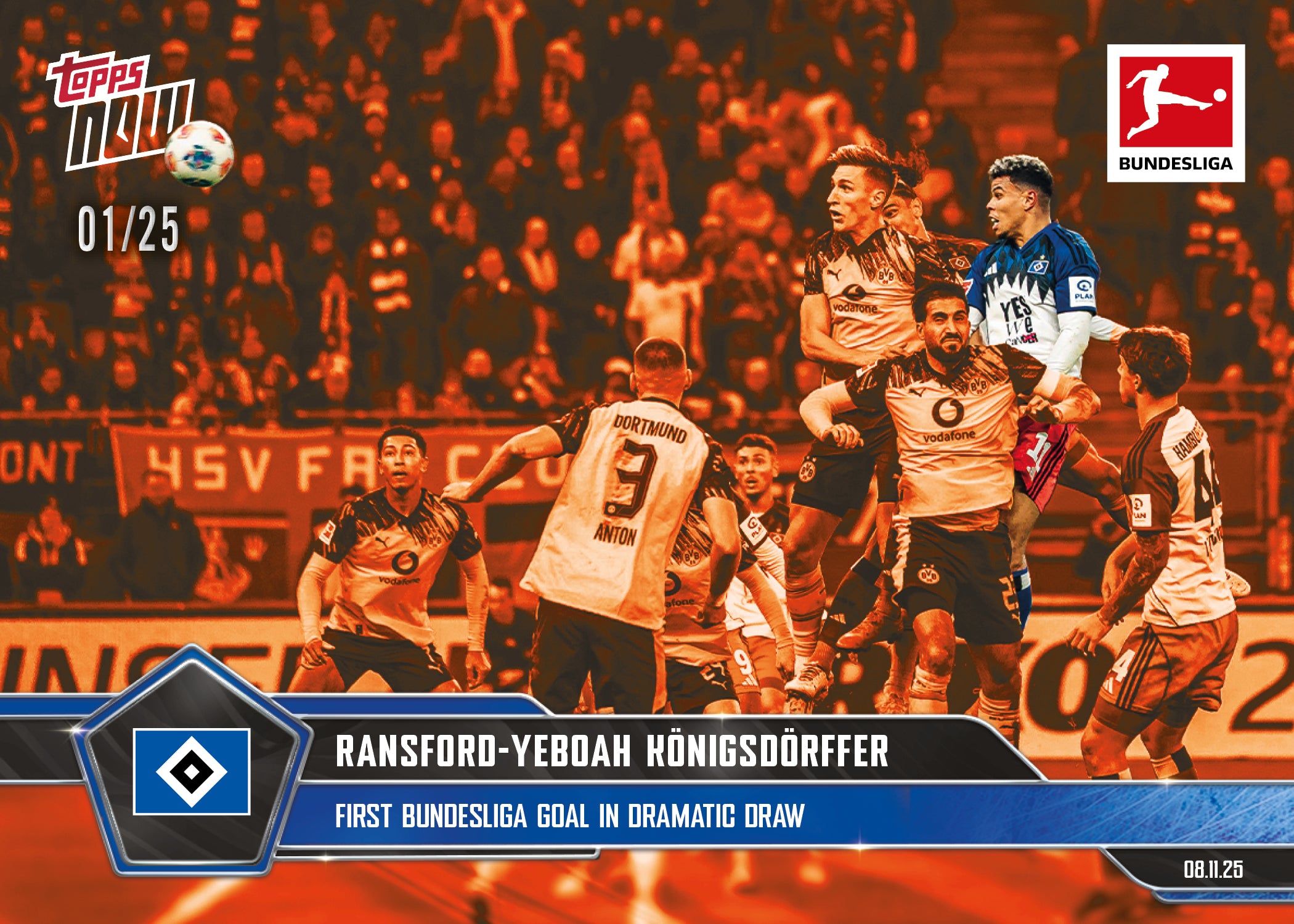 Ransford-Yeboah Königsdörffer - 2025-26 Bundesliga Topps NOW - Card 59 - PR: 519 - Image 5
