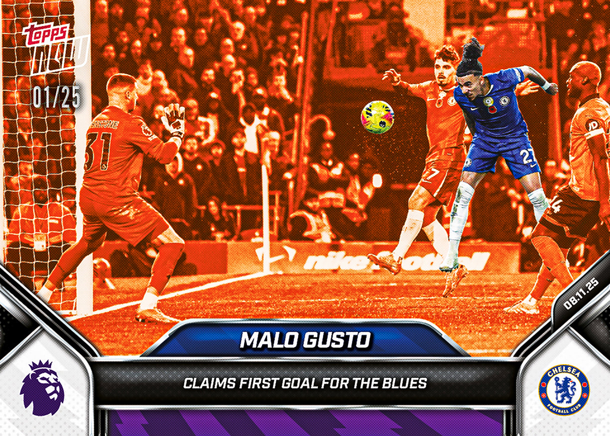 Malo Gusto - 2025-26 Premier League Topps NOW - Card 54 - PR: 248 - Image 5
