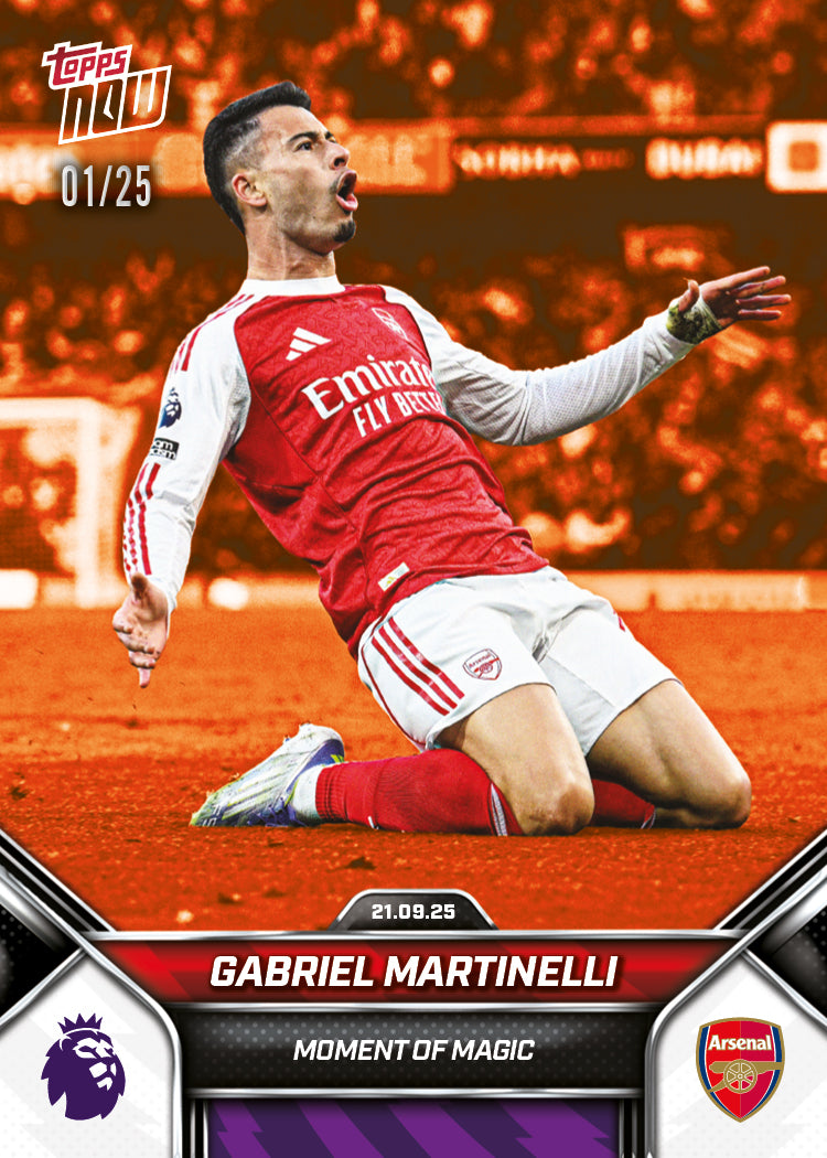 Gabriel Martinelli - 2025-26 Premier League Topps NOW - Card 24 - PR: 534 - Image 5