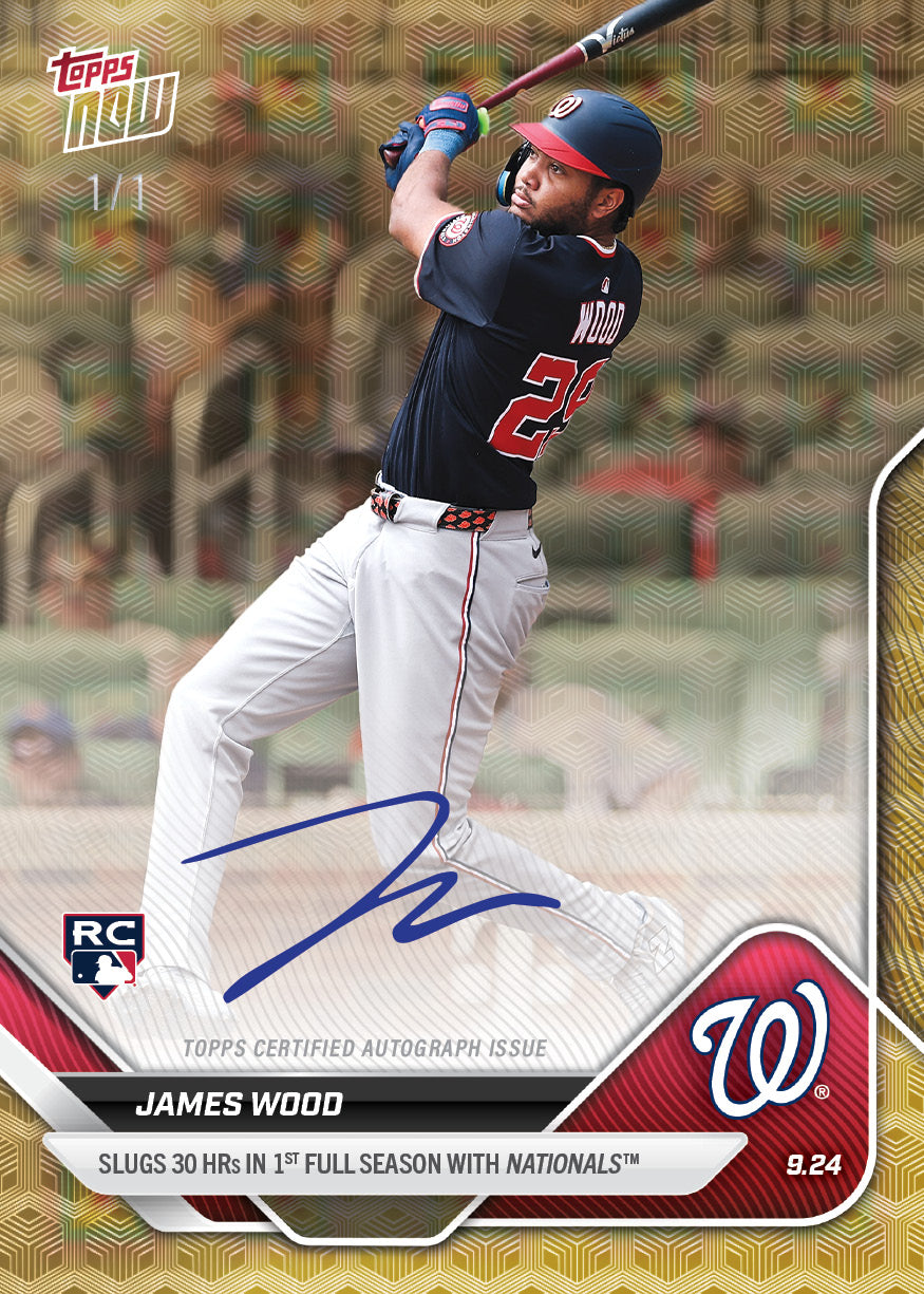 James Wood - 2025 MLB Topps NOW - Card 758 - PR: 3453 - Image 2