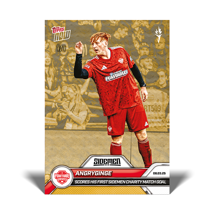 Angryginge - 2025 Sidemen Charity Match Topps NOW Card 5 - LOOK FOR AUTO - PR: 375 - Image 3