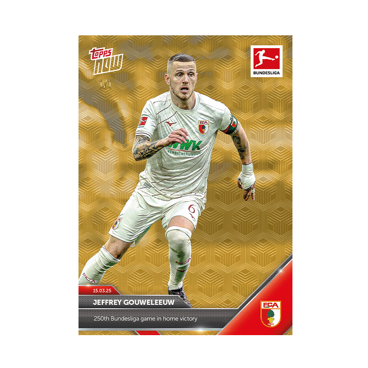 Jeffrey Gouweleeuw - 2024-25 Bundesliga Topps NOW Card 146 - PR: 62 - Image 3