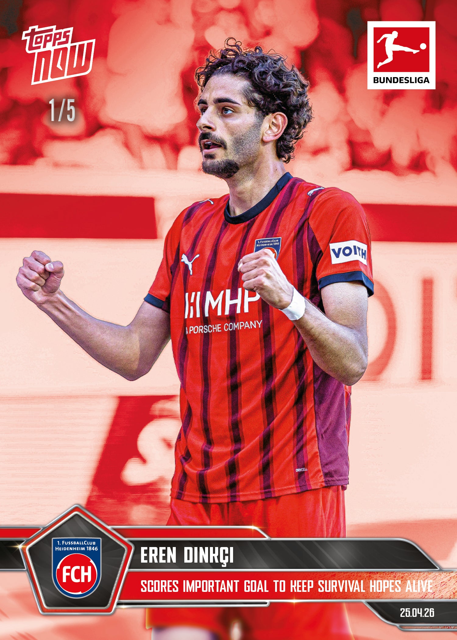 Eren Dinkçi - 2025-26 Bundesliga Topps NOW - Card 179 - PR: 82 - Image 3