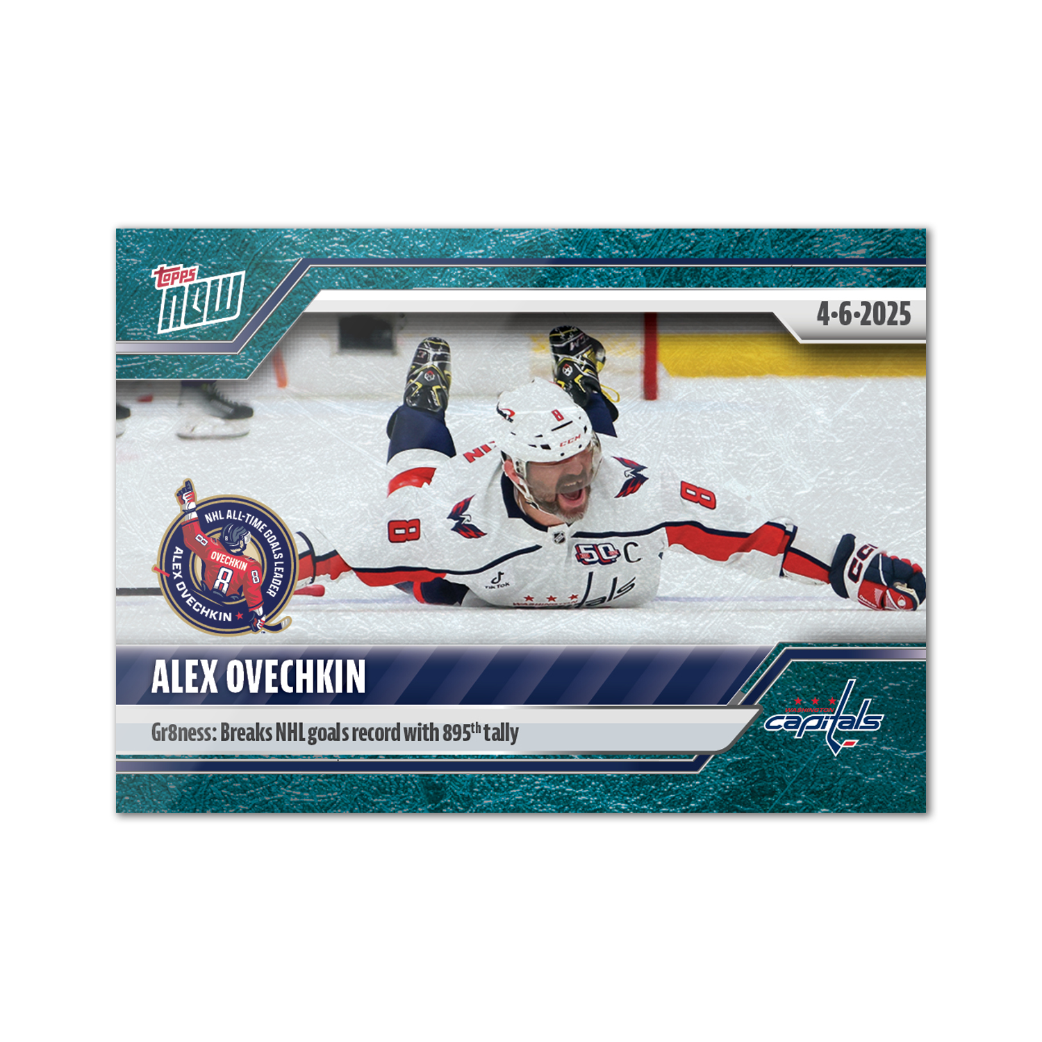 Alex Ovechkin - 2024-25 NHL Topps NOW - Sticker # 154 Pack - PR: 5920 - Image 3