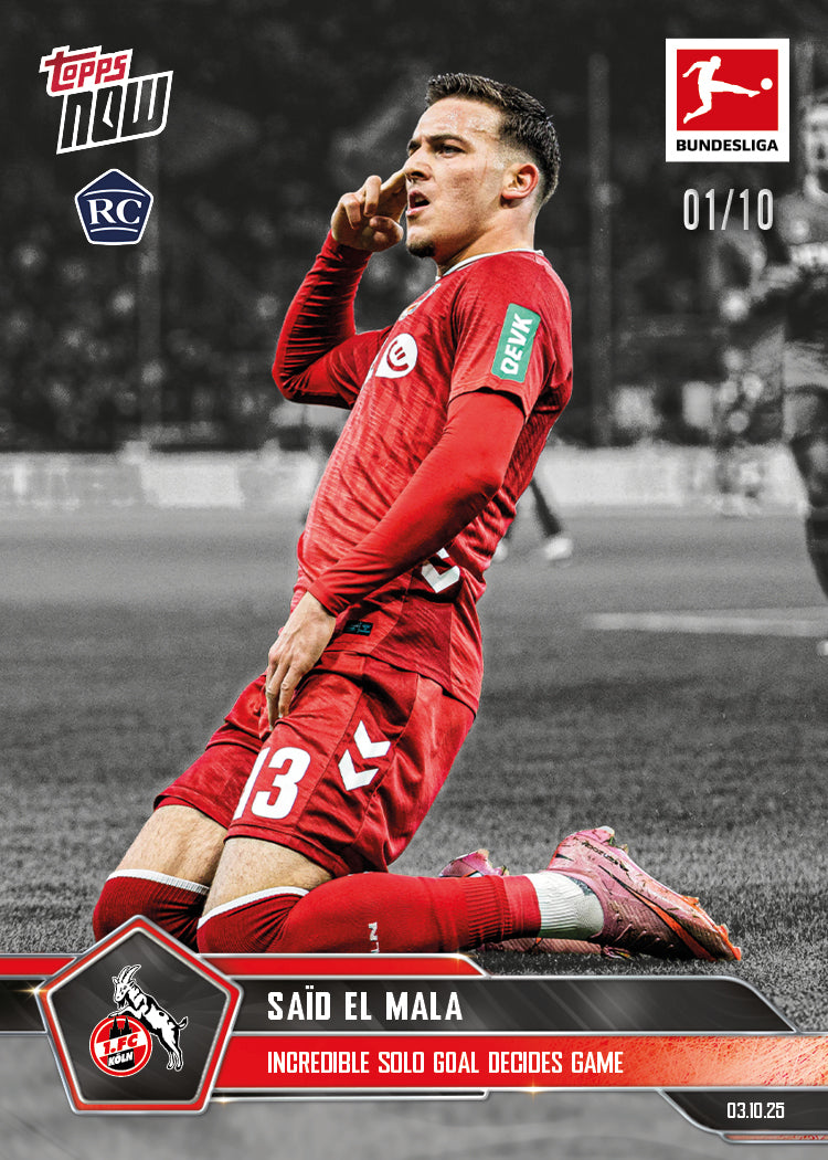 Said El Mala - 2025-26 Bundesliga Topps NOW - Card 37 - PR: 1032 - Image 4