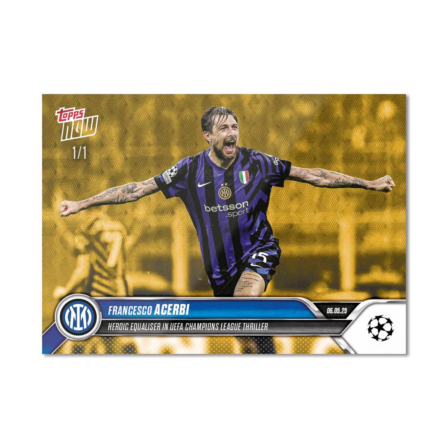 Francesco Acerbi - 2024-25 UCL Topps NOW - Card 152 - Image 2