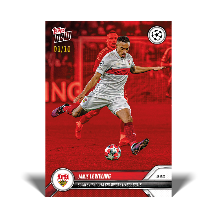 Jamie Leweling - Scores first UEFA Champions League goals - 24/25 UCL Topps NOW Card 73 - PR: 169 - Image 3