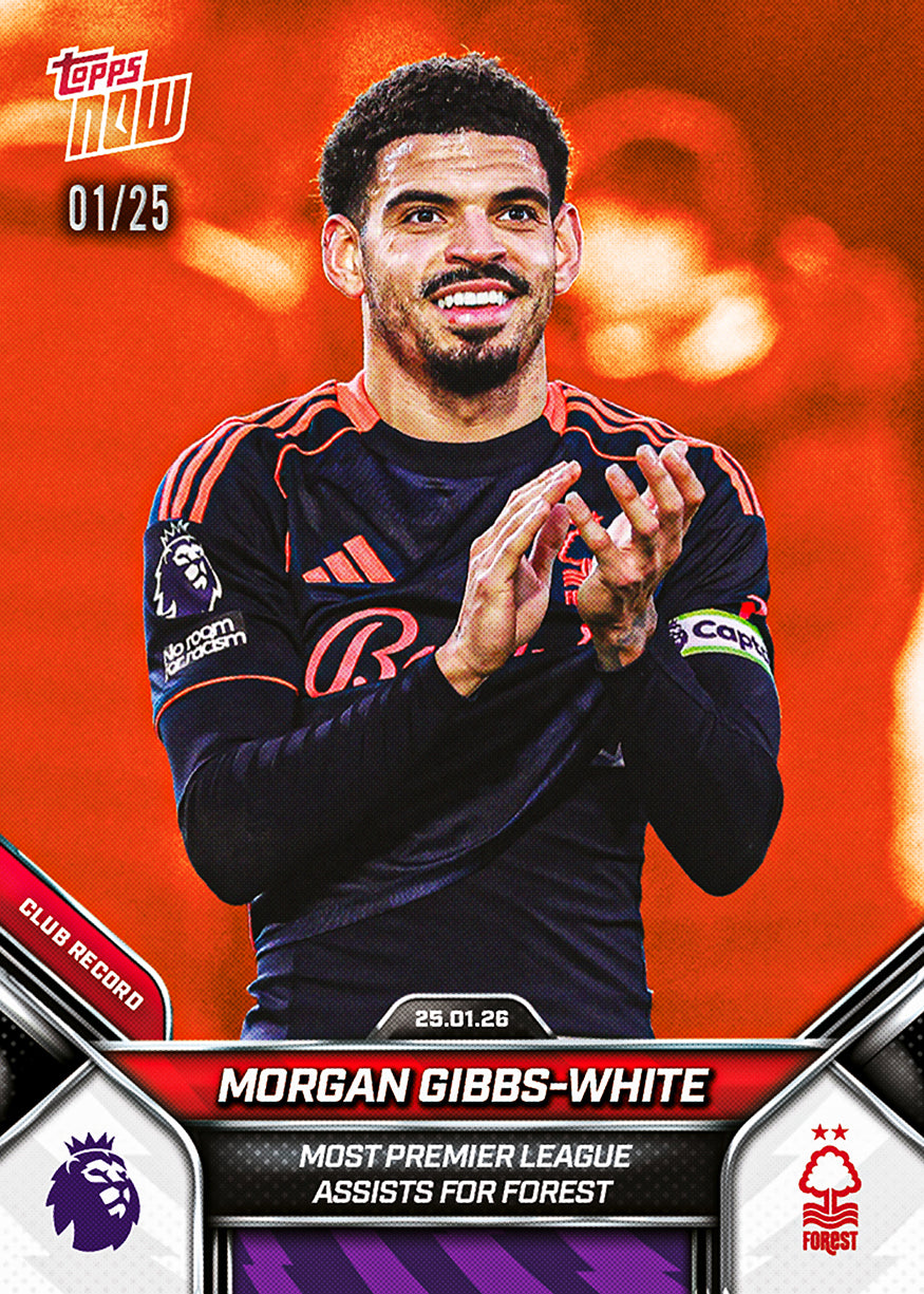 Morgan Gibbs-White - 2025-26 Premier League Topps NOW - Card 117 - PR: 208 - Image 5