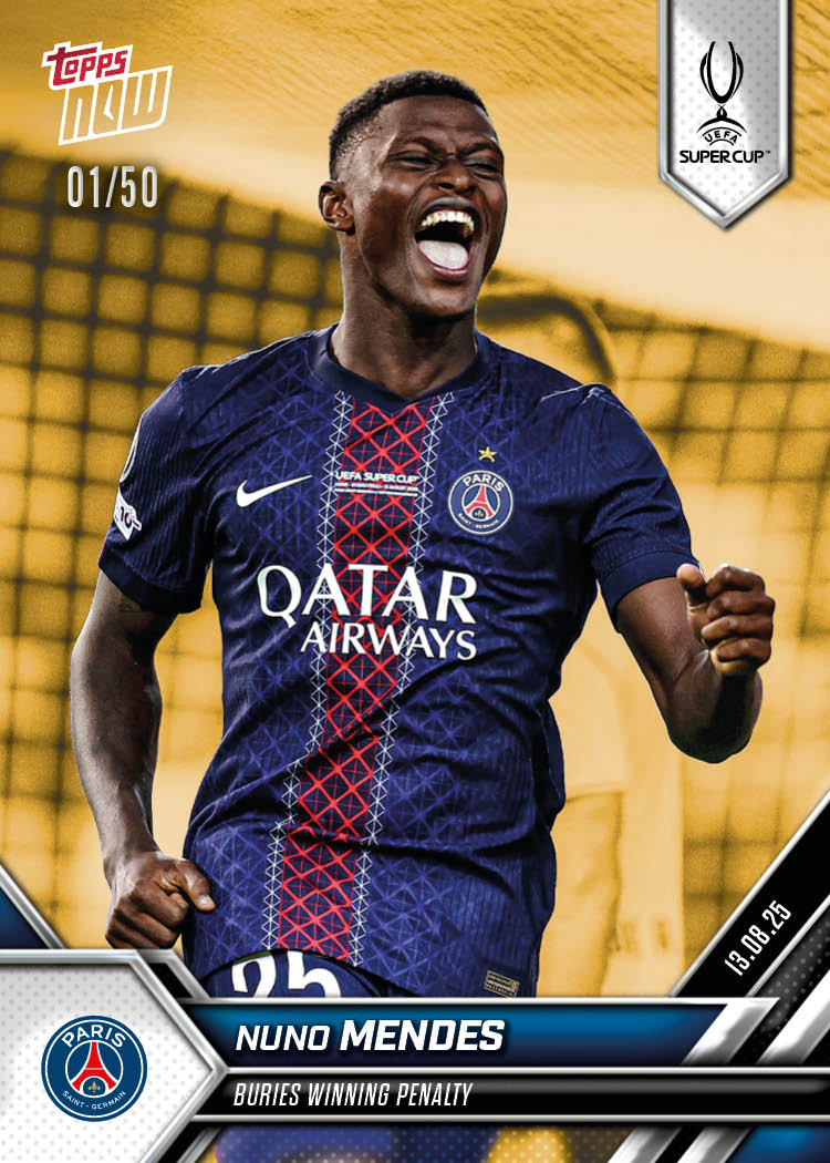 Nuno Mendes - 2025-26 UCL Topps NOW Card 2 - PR: 357 - Image 6