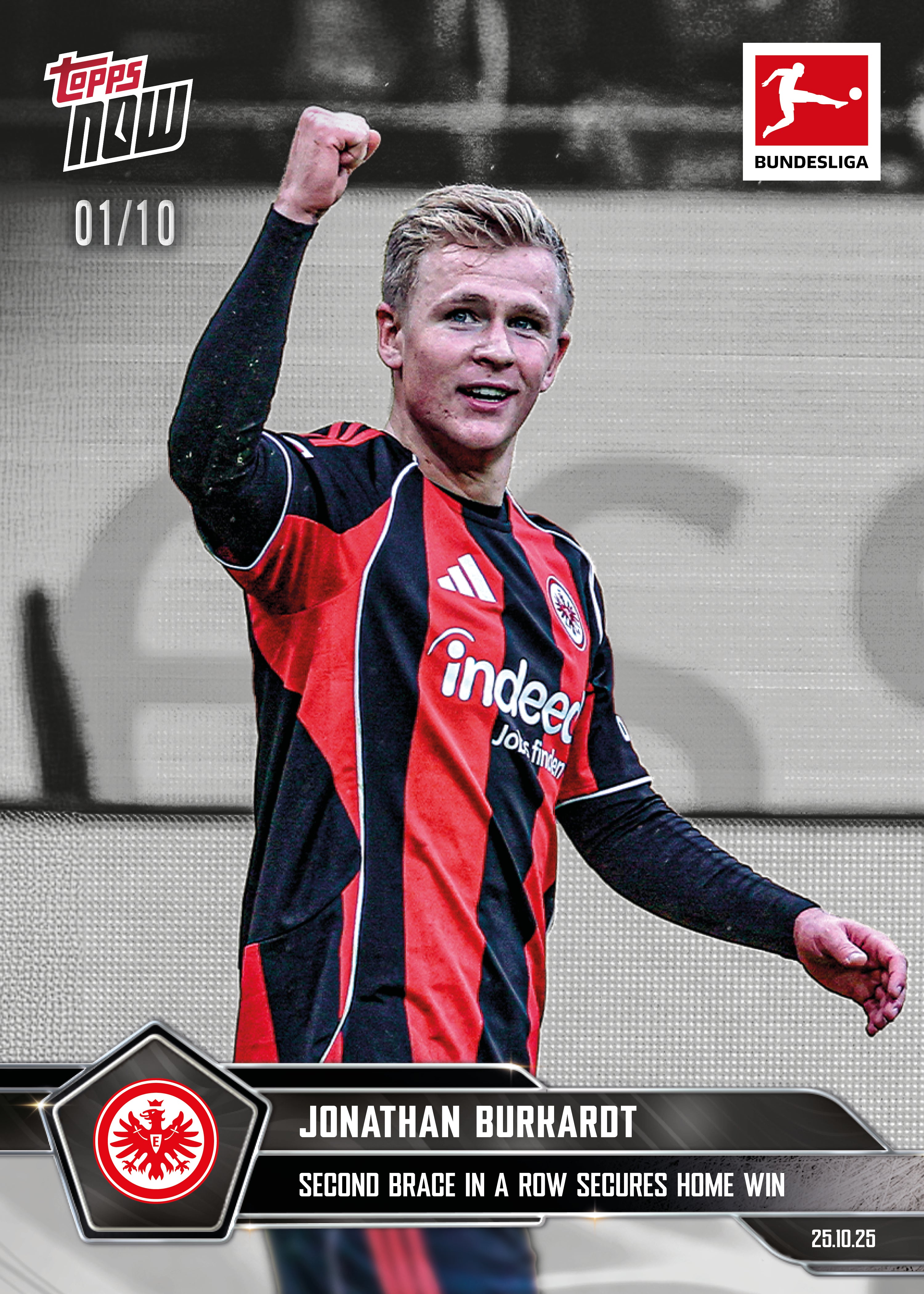 Jonathan Burkardt - 2025-26 Bundesliga Topps NOW - Card 51 - PR: 202 - Image 4
