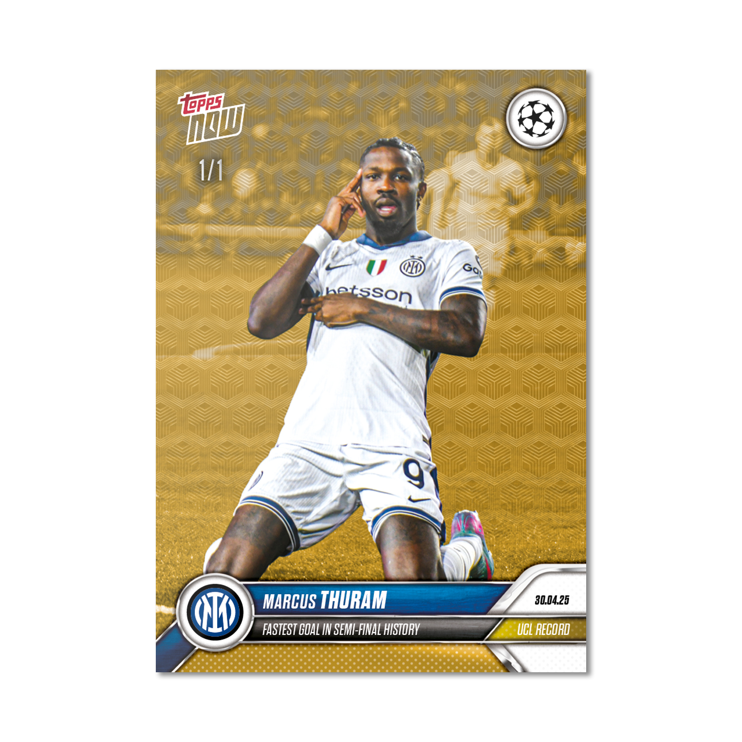 Marcus Thuram - 2024-25 UCL Topps NOW - Card 150 - PR: 384 - Image 2