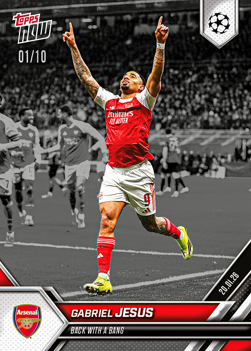 Gabriel Jesus - 2025-26 UCL Topps NOW - Card 73 - PR: 527 - Image 4