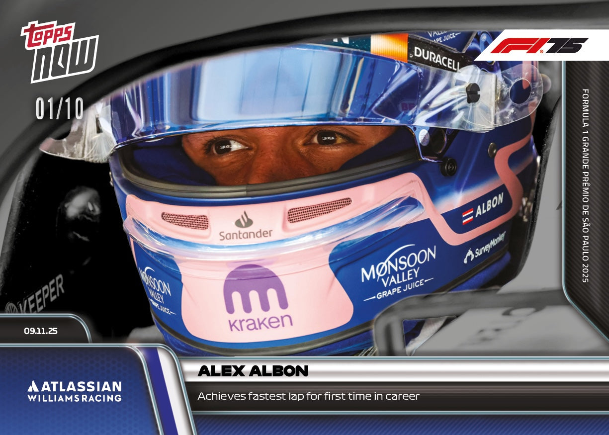 Alex Albon - 2025 Formula 1 Topps NOW - Card 78 - PR: 972 - Image 4