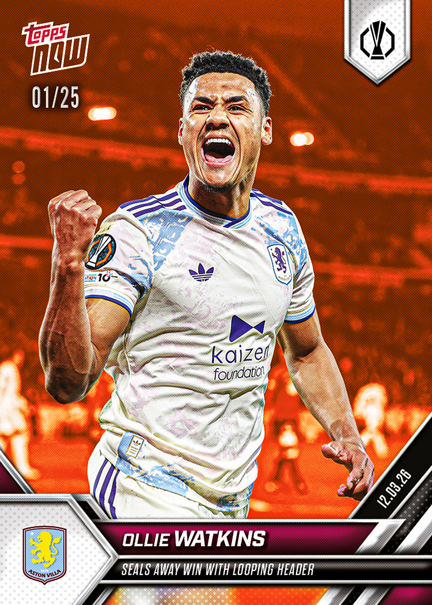 Ollie Watkins - 2025-26 UEL Topps NOW - Card 22 - PR:166 - Image 5