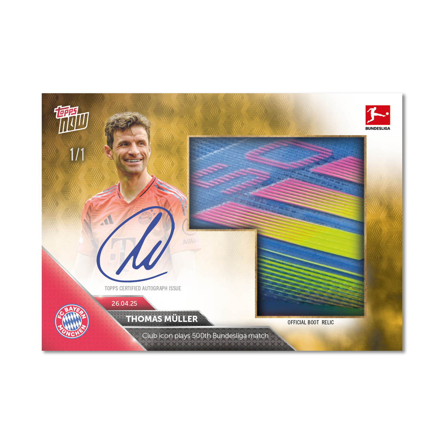 Thomas Müller - 2024-25 Bundesliga Topps NOW Card 176 - LOOK FOR AUTO-RELIC - PR: 7754 - Image 2