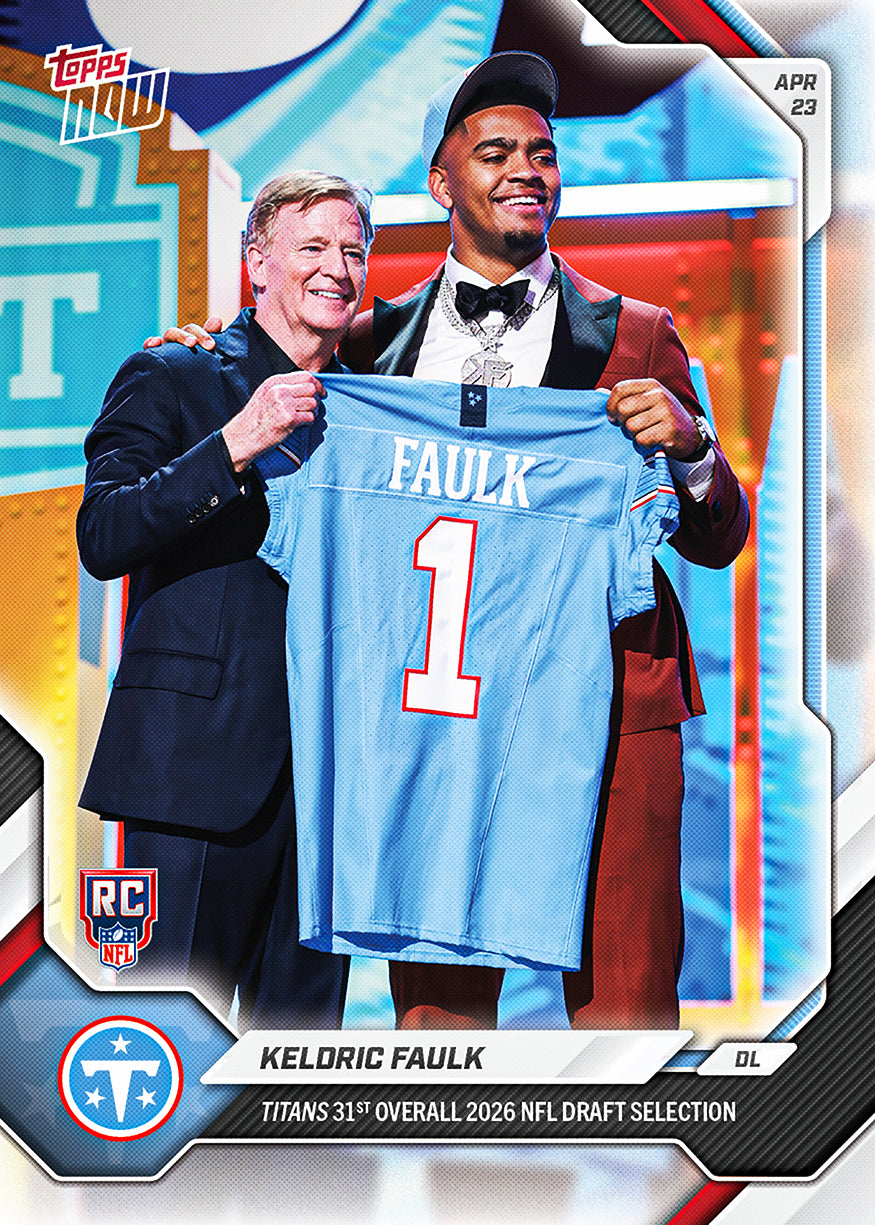 Keldric Faulk - 2026 NFL Topps NOW - Card KFAU - PR: 1356
