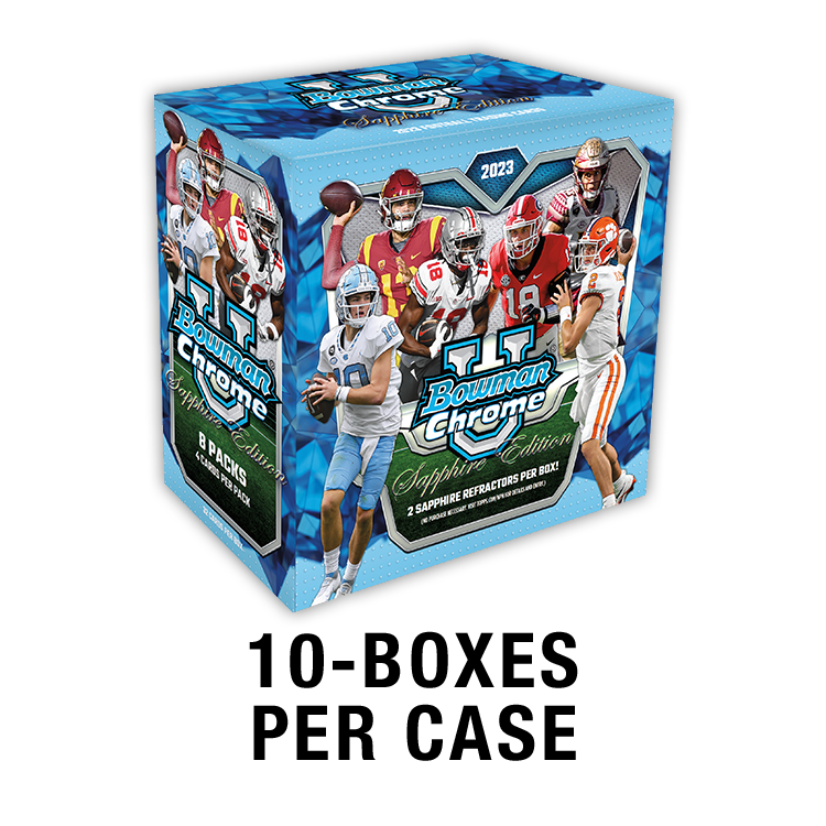 2023 Bowman University Chrome Football Sapphire Edition - Hobby Box - Sealed Case