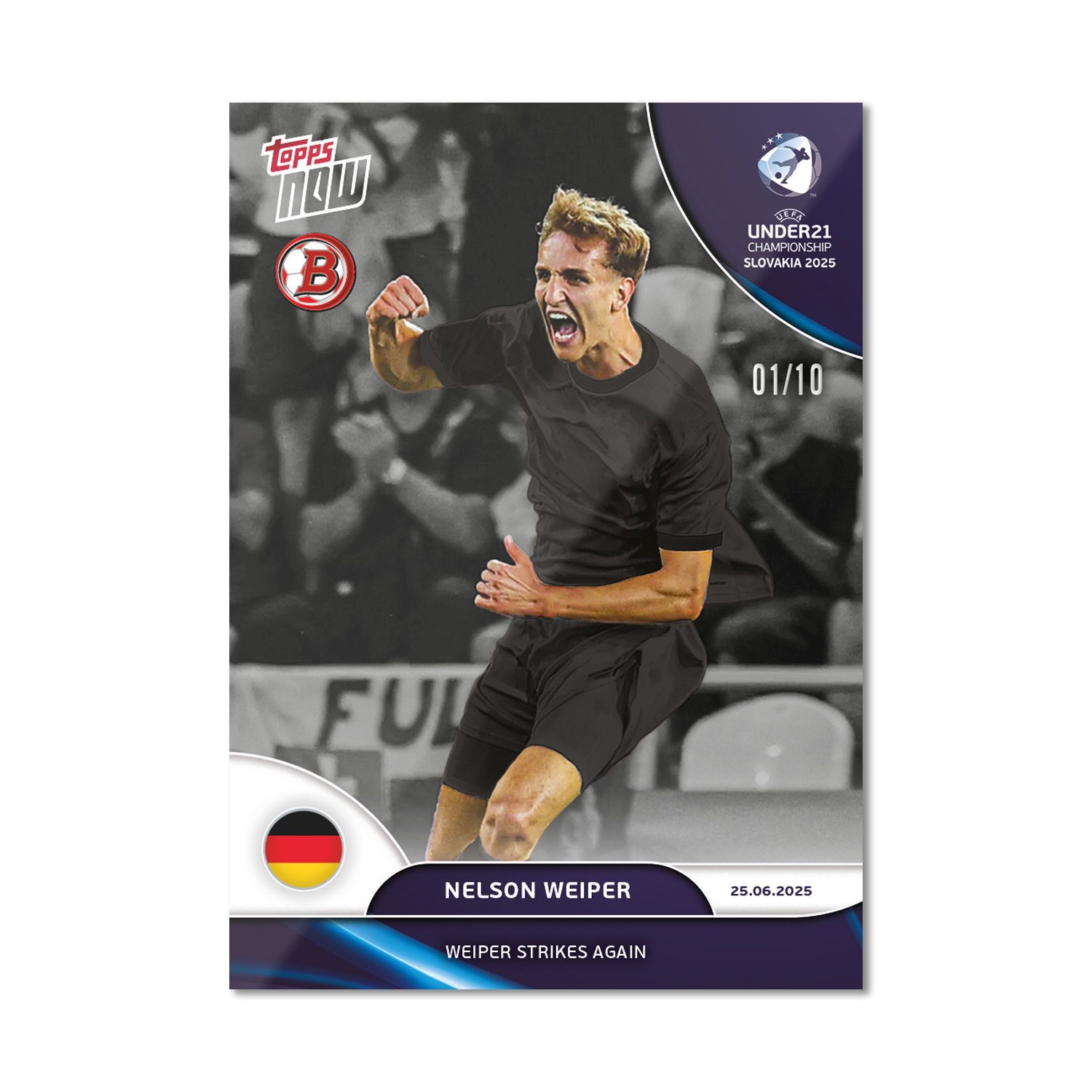 Nelson Weiper - 2025 UEFA Euro U-21 Topps NOW - Card 11 - PR: 99 - Image 4