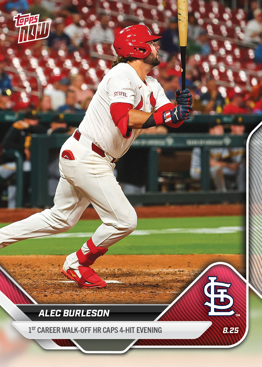 Alec Burleson - 2025 MLB Topps NOW - Card 608 - PR: 394