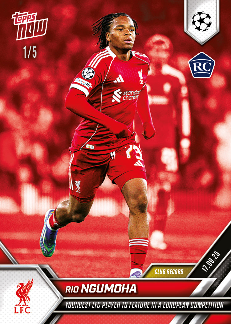 Rio Ngumoha - 2025-26 UCL Topps NOW - Card 14 - PR: 2412 - Image 3
