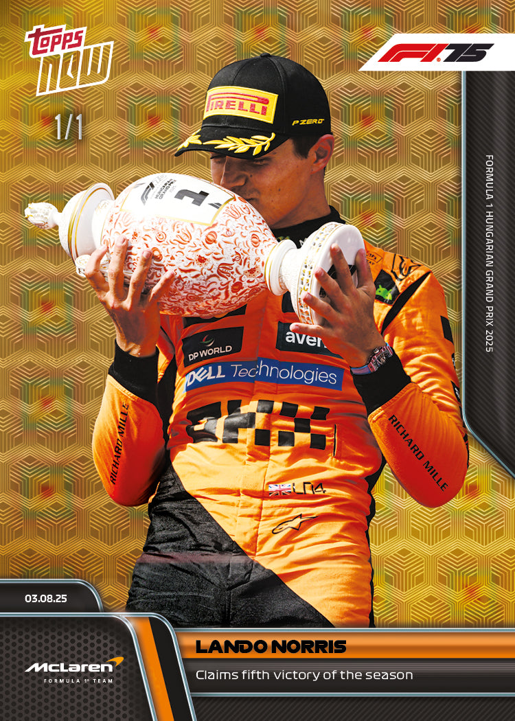 Lando Norris - 2025 Formula 1 Topps NOW - Card 55 - PR: 2493 - Image 2
