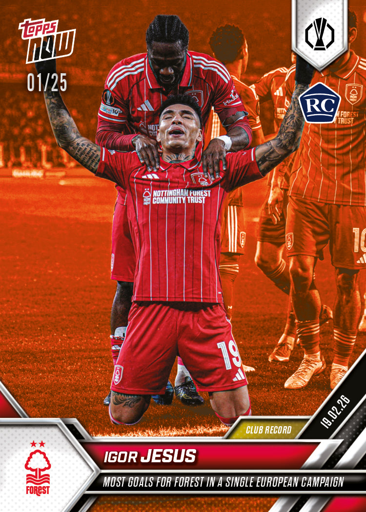 Igor Jesus - 2025-26 UEL Topps NOW - Card 18 - PR: 507 - Image 5