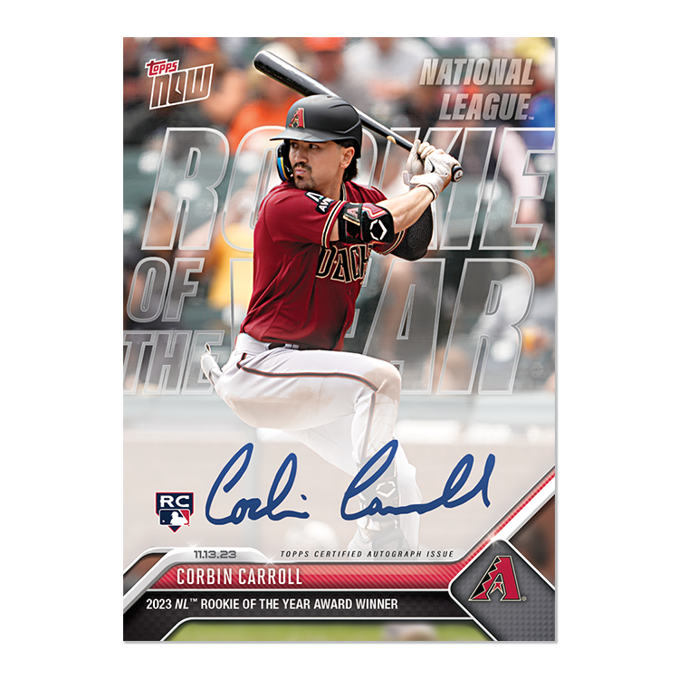 On-Card Autograph # to 99 or Lower - Corbin Carroll - 2023 MLB TOPPS NOW Card OS11 - Image 3