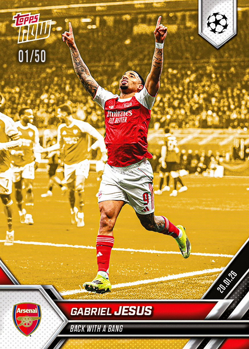 Gabriel Jesus - 2025-26 UCL Topps NOW - Card 73 - PR: 527 - Image 6