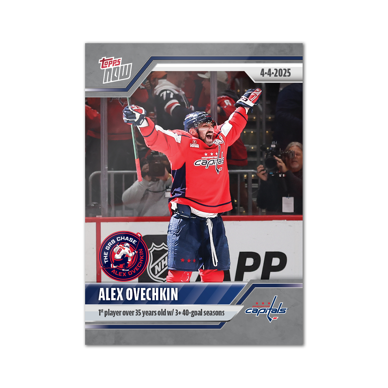 Alex Ovechkin - 2024-25 NHL Topps NOW - Sticker # 151 Pack - PR: 970