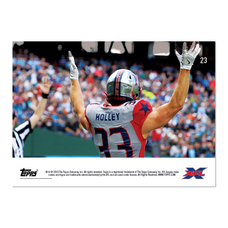 Nick Holley - XFL TOPPS NOW Card 23 - Print Run: 169 - Image 2