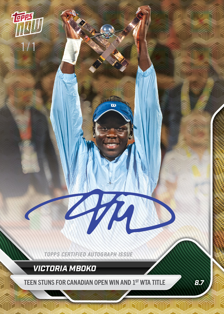 Alternative view of Victoria Mboko - 2025 Tennis Topps NOW - Card COVM - LOOK FOR AUTOS - PR: 1671