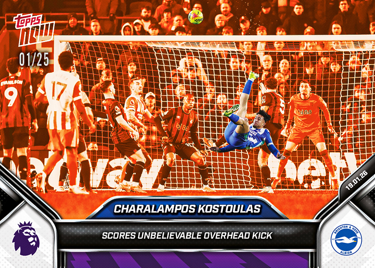 Charalampos Kostoulas - 2025-26 Premier League Topps NOW - Card 113 - PR: 452 - Image 5