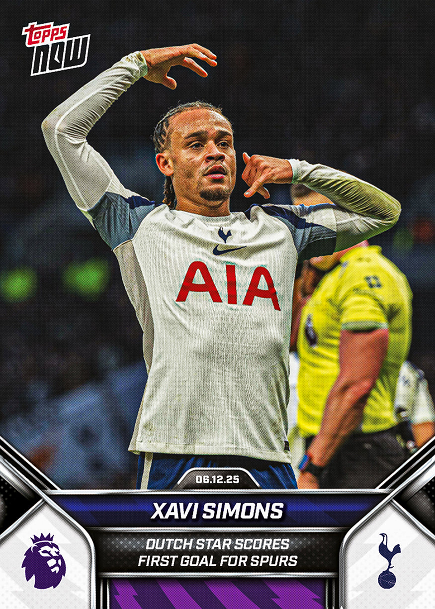 Xavi Simons - 2025-26 Premier League Topps NOW - Card 76 - PR: 446