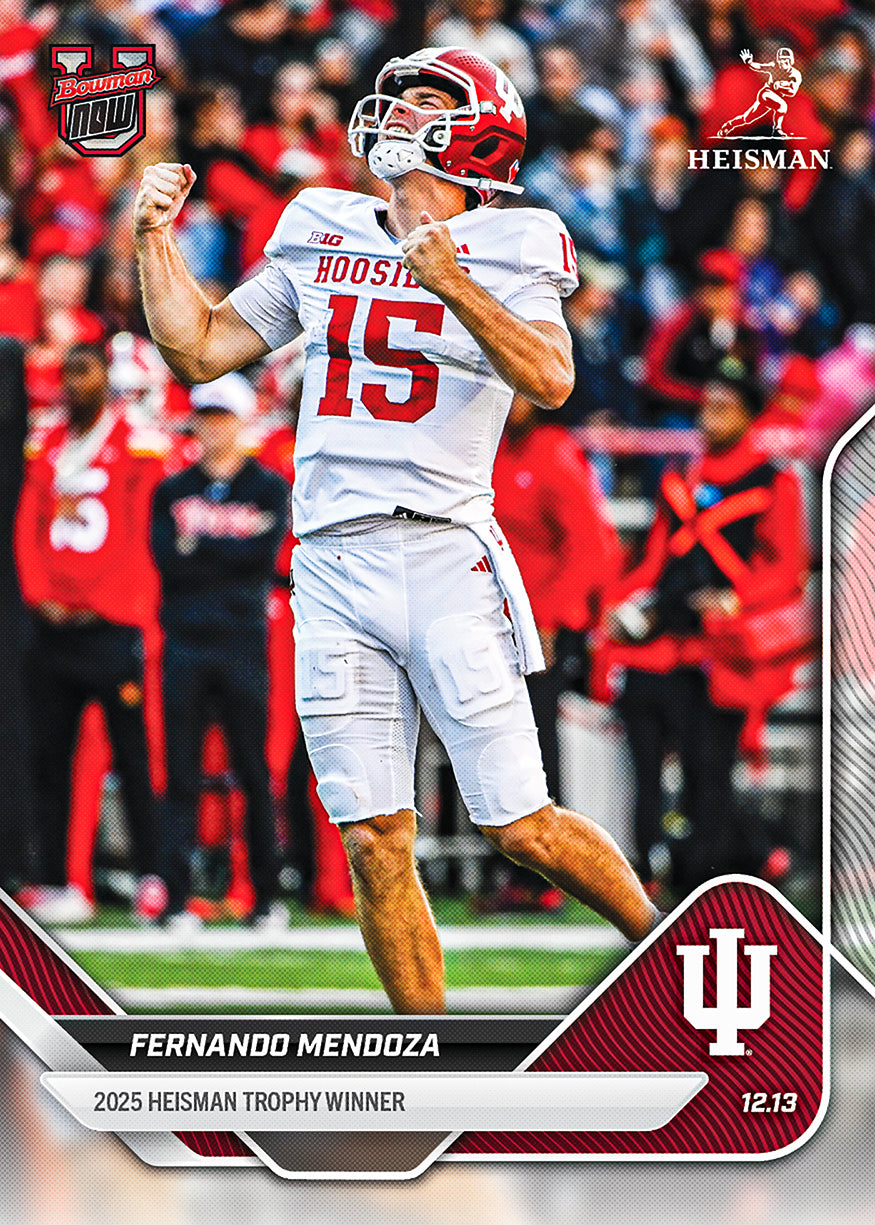 Fernando Mendoza – 2025-26 Bowman U NOW Football – Heisman Trophy Winner – Card 60 - PR: 14052