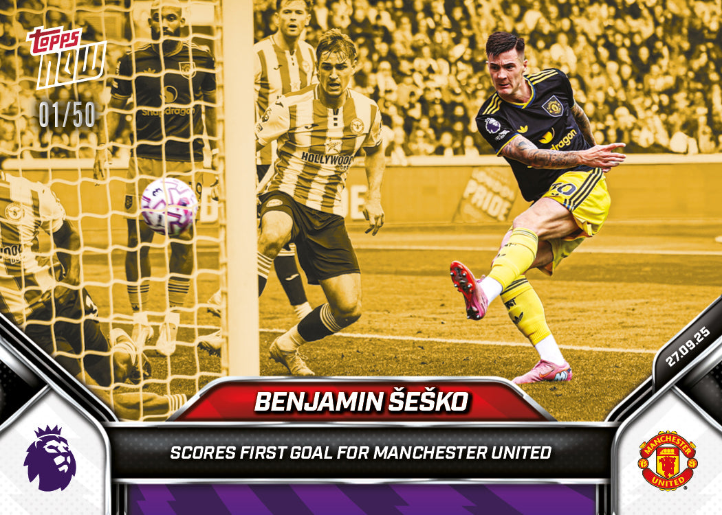 Benjamin Šeško - 2025-26 Premier League Topps NOW - Card 25 - PR: 552 - Image 6